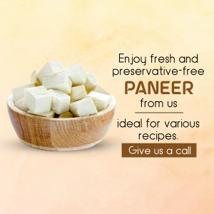 Fresh Paneer Advertisement Business Poster For X