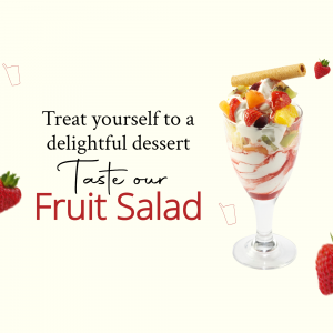 Delightful Fruit Salad Dessert Marketing Image For Instagram