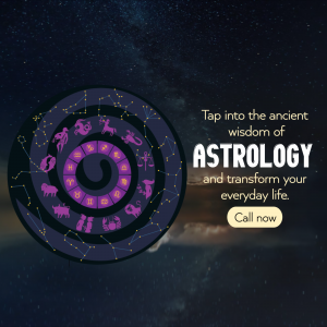 Ancient Astrology Wisdom Flyer For Telegram
