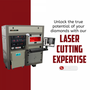 Industrial Diamond Laser Cutting Machine Advertisement For LinkedIn