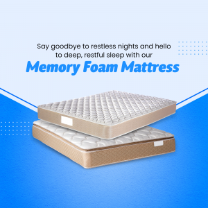 Memory Foam Mattress Advertisement Graphic For WhatsApp