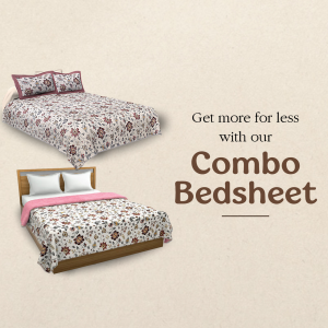 Combo Bedsheet Offer Creative Design For Twitter
