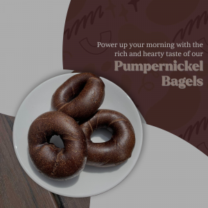 Pumpernickel Bagels Breakfast Template For X