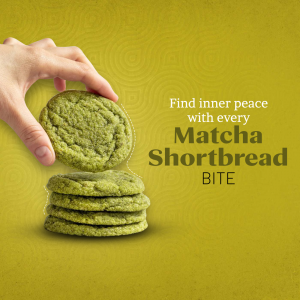 Matcha Shortbread Cookie Advertisement Creative Design For Facebook