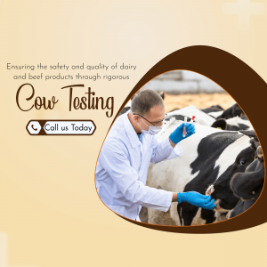 Professional Veterinary Cow Testing Services Branding Post For X