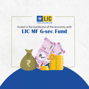 Invest In LIC MF G-sec Fund Promotional Banner For Twitter