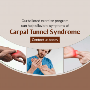 Carpal Tunnel Syndrome Exercise Program Promotion Artwork For Facebook