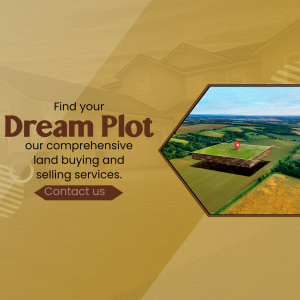 Find Your Dream Plot Real Estate Services Business Poster For Threads