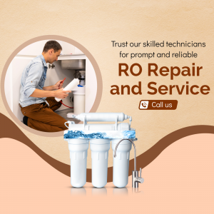 Professional RO Water Purifier Repair And Service Creative Design For Telegram