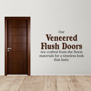 Modern Veneered Flush Door Design Graphic For Google Business Profile