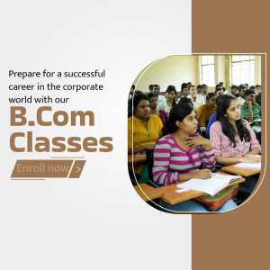 B.Com Classes Enrollment Advertisement Graphic For Pinterest