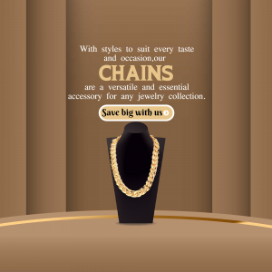 Elegant Gold Chain Display Graphic For Threads