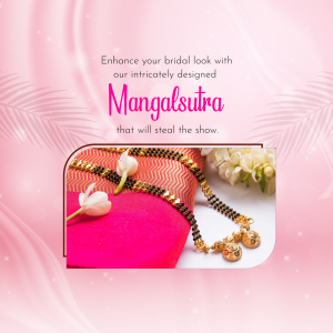 Elegant Bridal Mangalsutra Promotion Advertisement For Facebook