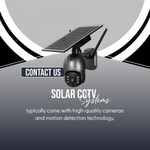 Solar Powered Security Camera System Promotion Promotional Banner For Instagram