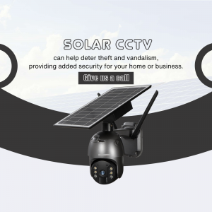 Solar Powered Security Camera Advertisement Post For Telegram