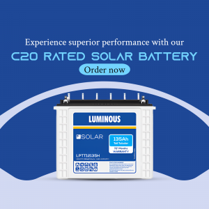 Luminous C20 Rated Solar Battery 135Ah Advertisement For LinkedIn
