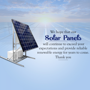 Solar Panel Customer Appreciation Graphic For WhatsApp