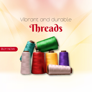 Vibrant And Durable Sewing Threads Promotional Banner For Facebook