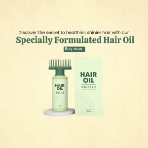 Specially Formulated Hair Oil Product Advertisement Post For Instagram