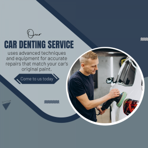 Professional Car Denting And Painting Services Branding Post For Twitter