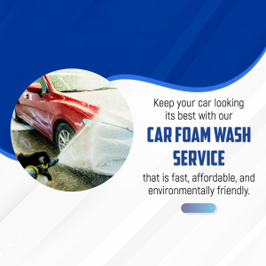 Professional Car Foam Wash Service Promotion Image For WhatsApp