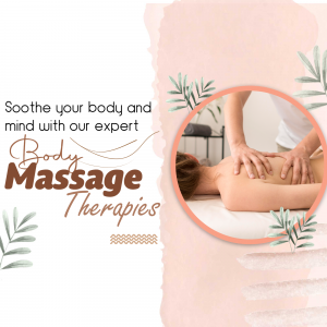 Expert Body Massage Therapies Social Media Post Flyer For Facebook