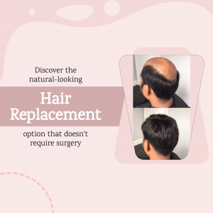 Natural Hair Replacement Solutions Business Poster For X
