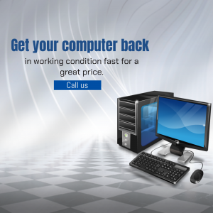 Computer Repair Service Ad Flyer For X