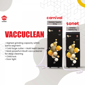Natraj Vaccuclean Flour Mill Models Graphic For LinkedIn