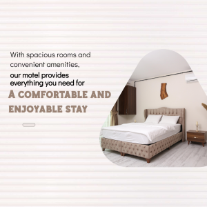 Comfortable Motel Stay Promotional Post Post For LinkedIn