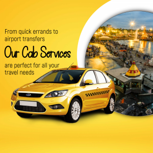 Professional Cab And Taxi Services For Travel Needs Advertisement For WhatsApp