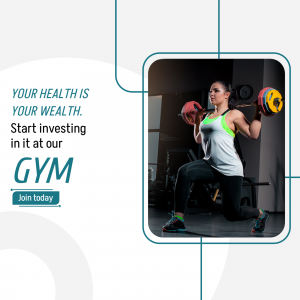 Gym Membership Promotion Branding Post For Telegram