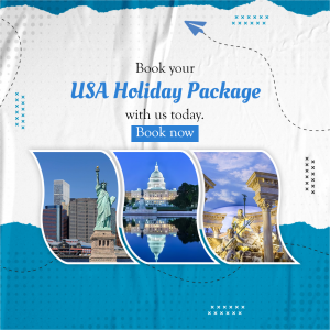 USA Holiday Travel Package Promotion Artwork For Pinterest