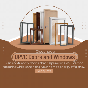 UPVC Doors And Windows Energy Efficiency Banner For WhatsApp