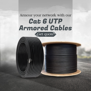 Cat 6 UTP Armored Network Cables Banner For Facebook