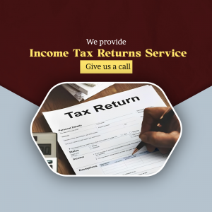 Professional Income Tax Returns Filing Service Advertisement For X