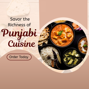 Savor The Richness Of Punjabi Cuisine Business Poster For Telegram