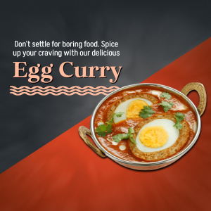 Delicious Egg Curry Promotion Design For Google Business Profile