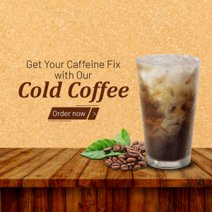 Cold Coffee Promotion Graphic For Twitter