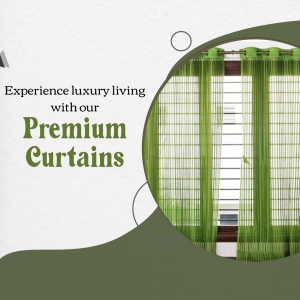 Premium Green Luxury Curtains Advertisement Graphic For Pinterest