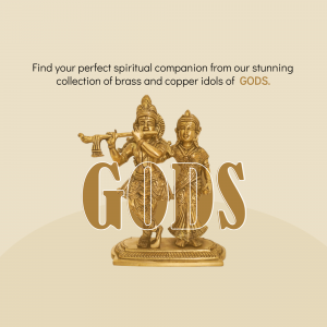 Brass Radha Krishna Idol Image For WhatsApp