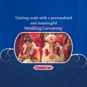 Personalized Wedding Ceremony Services Branding Post For Telegram