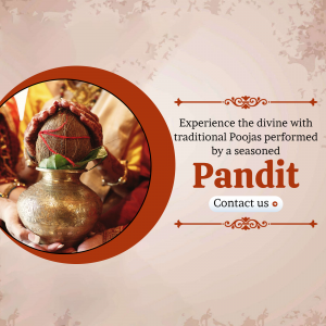 Traditional Pandit Pooja Services Image For Telegram