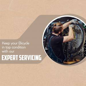 Professional Bicycle Servicing And Repair Social Media Post For Threads