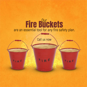 Fire Bucket Safety Equipment Business Poster For Instagram