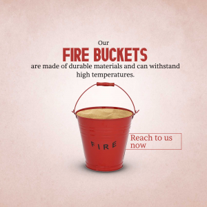 Durable Industrial Fire Bucket Graphic For X