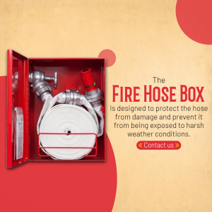Fire Hose Box Protection System Promotional Banner For WhatsApp