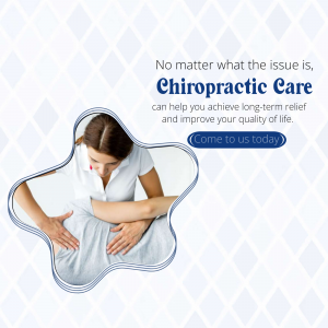 Chiropractic Care Benefits And Relief Business Poster For Twitter