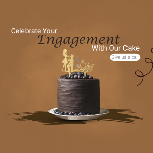 Engagement Celebration Cake Promotion Business Poster For Facebook