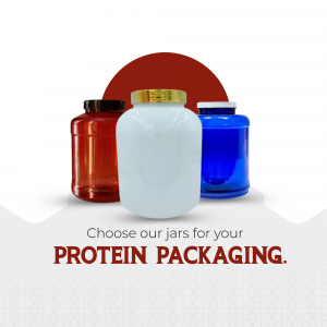 Premium Protein Packaging Jars Image For Instagram